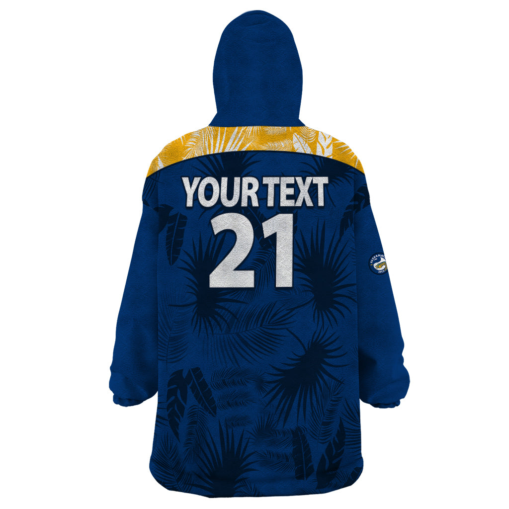 custom-text-and-number-parramatta-eels-rugby-wearable-blanket-hoodie-simple-hawaiian-palms-leaf