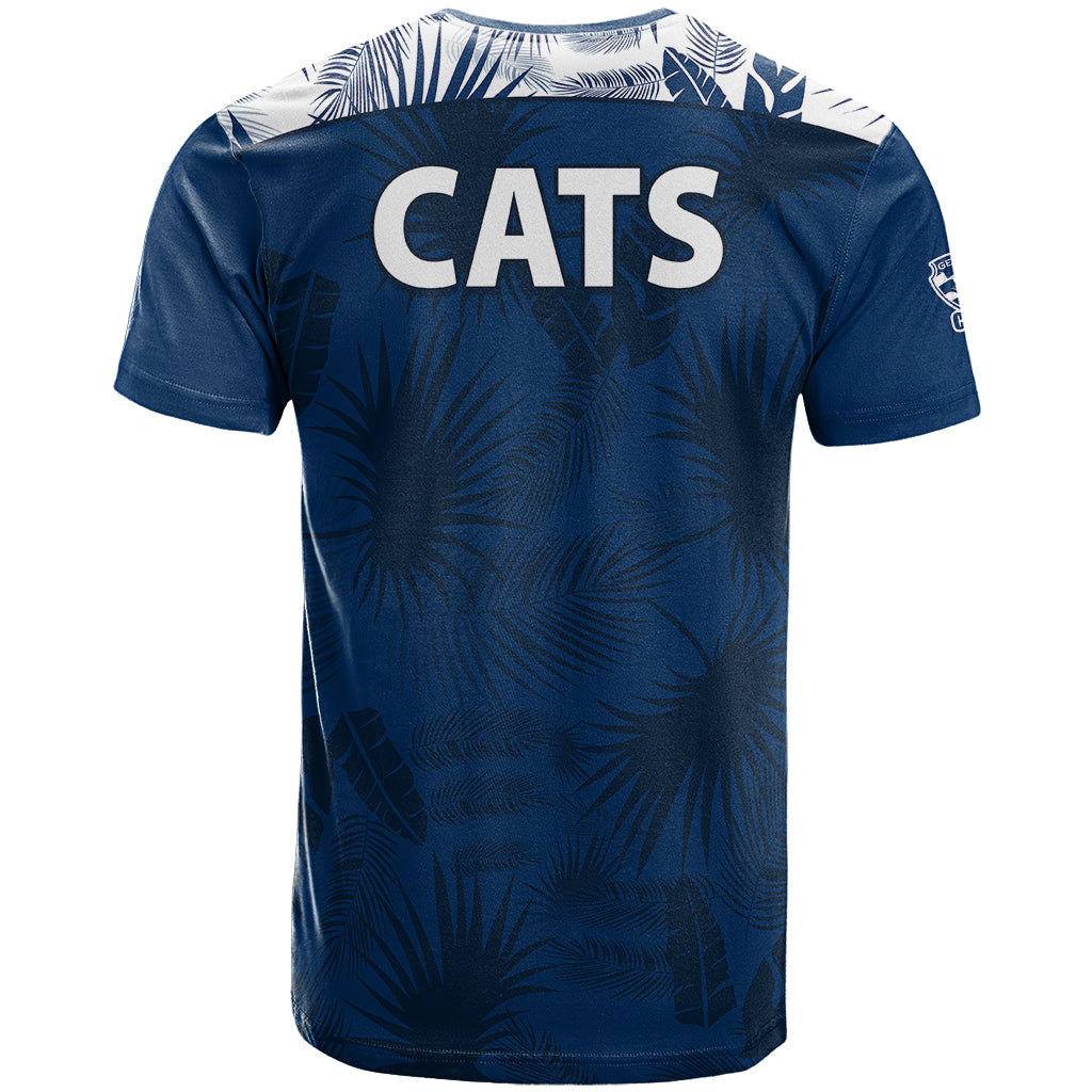 geelong-cats-football-t-shirt-simple-hawaiian-palms-leaf