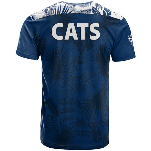 geelong-cats-football-t-shirt-simple-hawaiian-palms-leaf