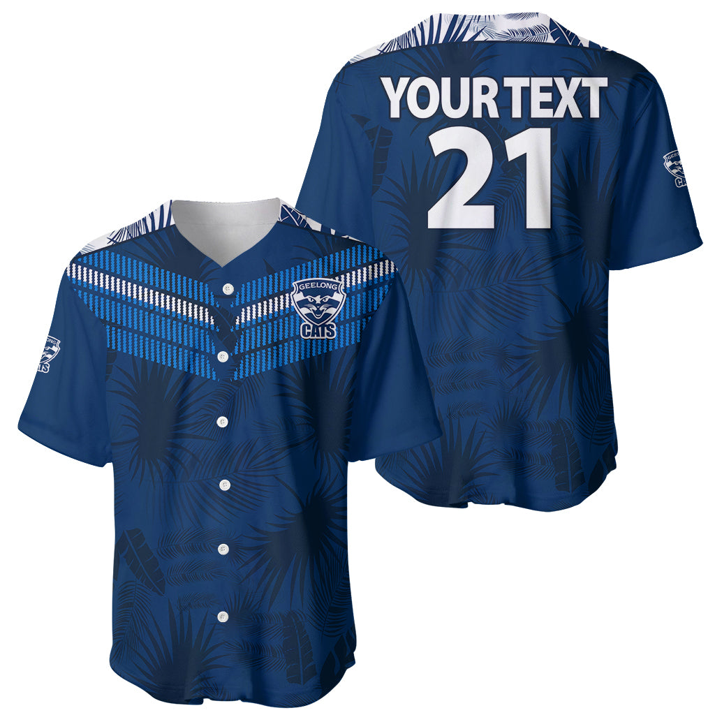 custom-text-and-number-geelong-cats-football-baseball-jersey-simple-hawaiian-palms-leaf
