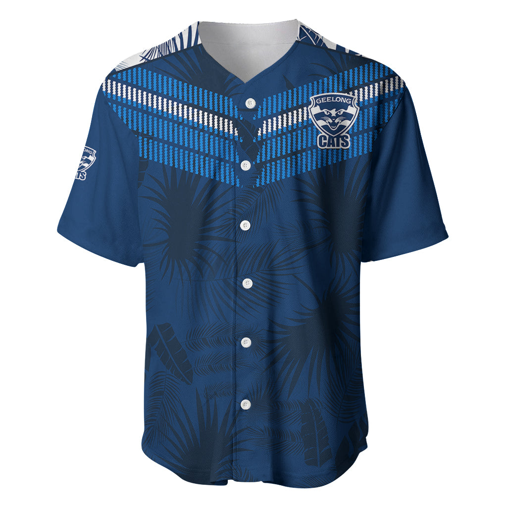 custom-text-and-number-geelong-cats-football-baseball-jersey-simple-hawaiian-palms-leaf