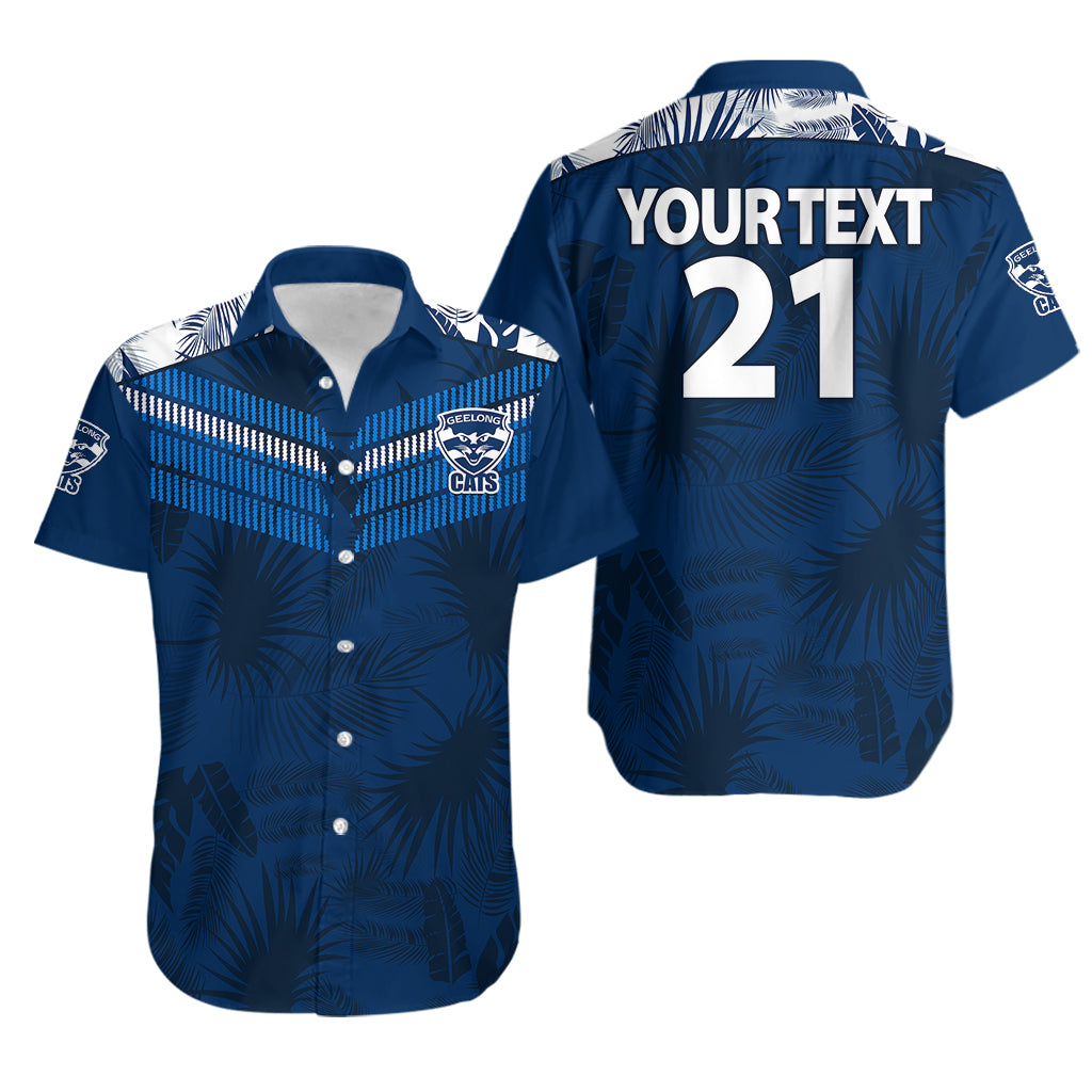 custom-text-and-number-geelong-cats-football-hawaiian-shirt-simple-hawaiian-palms-leaf