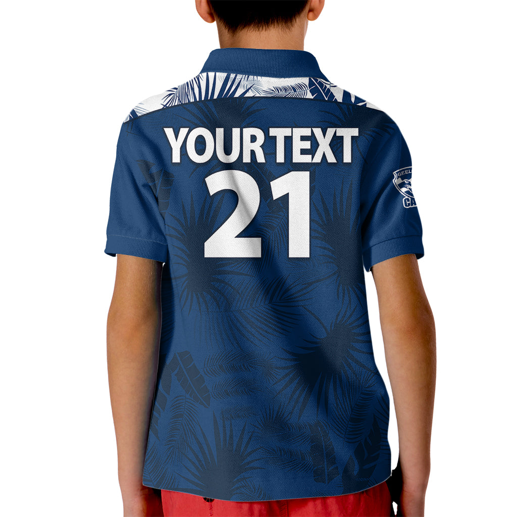 custom-text-and-number-geelong-cats-football-kid-polo-shirt-simple-hawaiian-palms-leaf