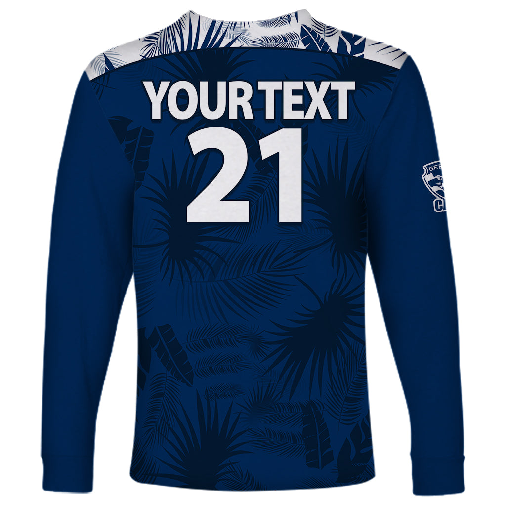 custom-text-and-number-geelong-cats-football-long-sleeve-shirt-simple-hawaiian-palms-leaf