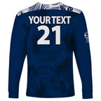 custom-text-and-number-geelong-cats-football-long-sleeve-shirt-simple-hawaiian-palms-leaf