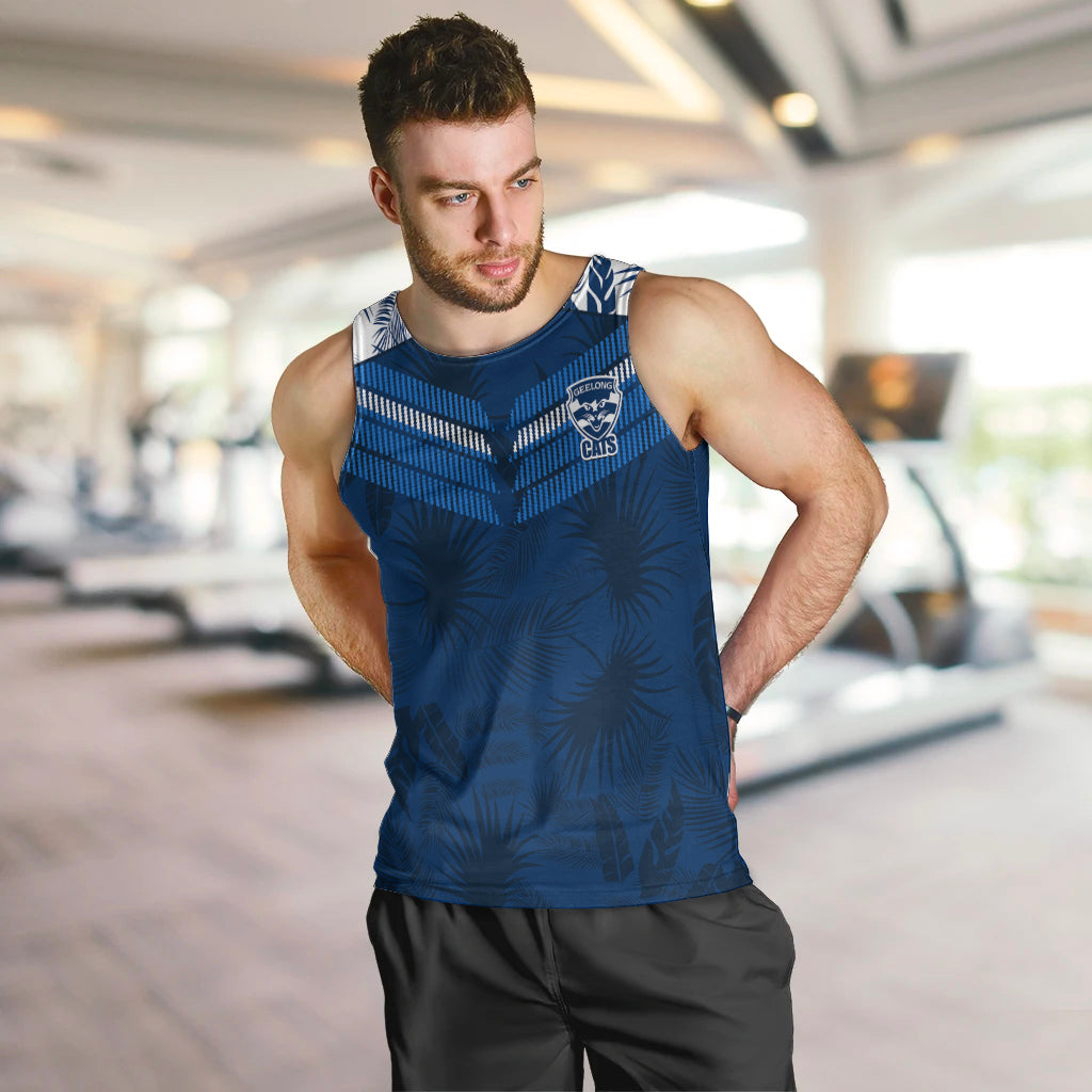 custom-text-and-number-geelong-cats-football-men-tank-top-simple-hawaiian-palms-leaf