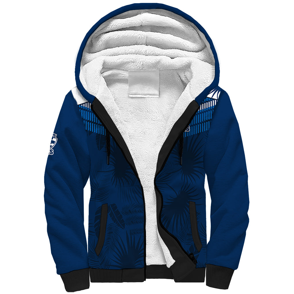custom-text-and-number-geelong-cats-football-sherpa-hoodie-simple-hawaiian-palms-leaf