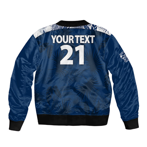 custom-text-and-number-geelong-cats-football-sleeve-zip-bomber-jacket-simple-hawaiian-palms-leaf