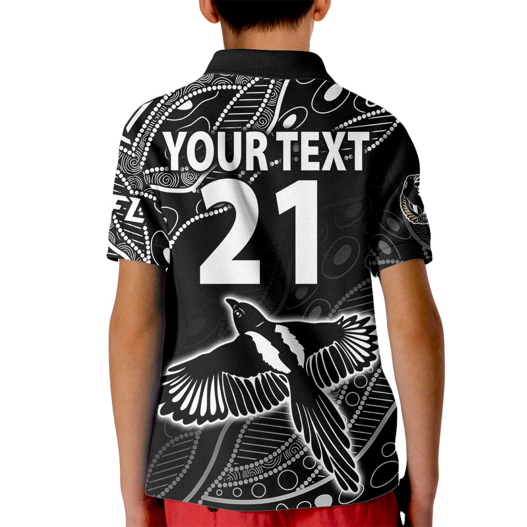 custom-text-and-number-2023-collingwood-magpies-football-kid-polo-shirt-pies-founded-1892
