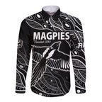 custom-text-and-number-2023-collingwood-magpies-football-long-sleeve-button-shirt-pies-founded-1892