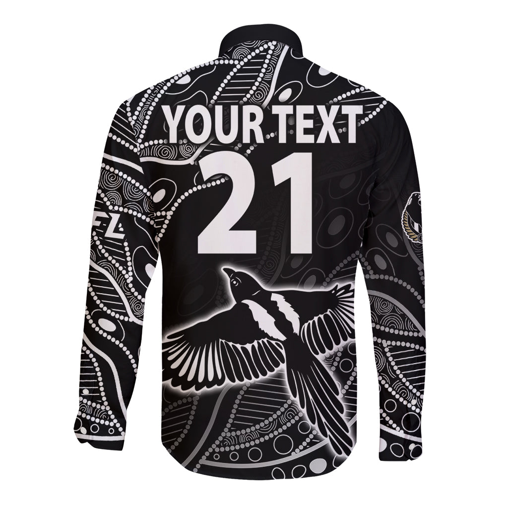 custom-text-and-number-2023-collingwood-magpies-football-long-sleeve-button-shirt-pies-founded-1892