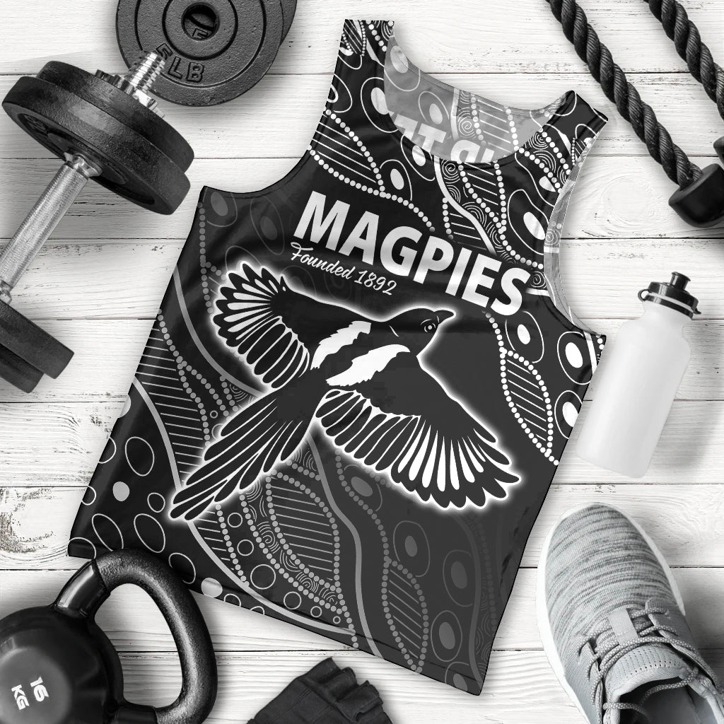 custom-text-and-number-2023-collingwood-magpies-football-men-tank-top-pies-founded-1892