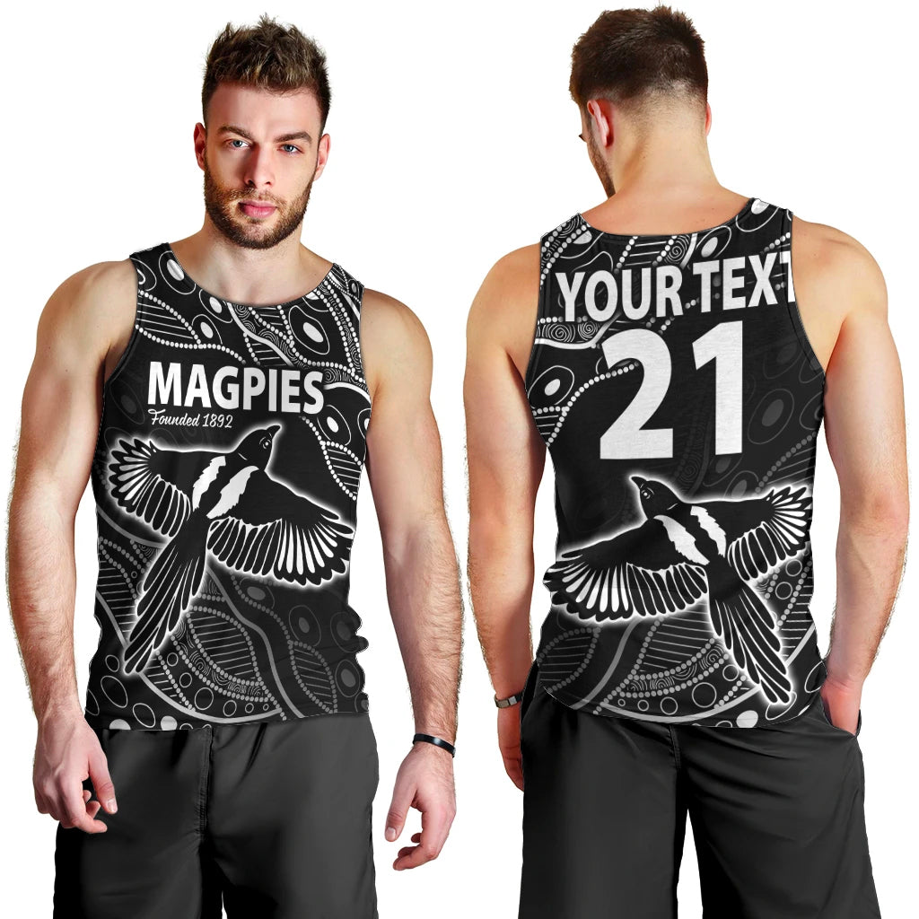 custom-text-and-number-2023-collingwood-magpies-football-men-tank-top-pies-founded-1892