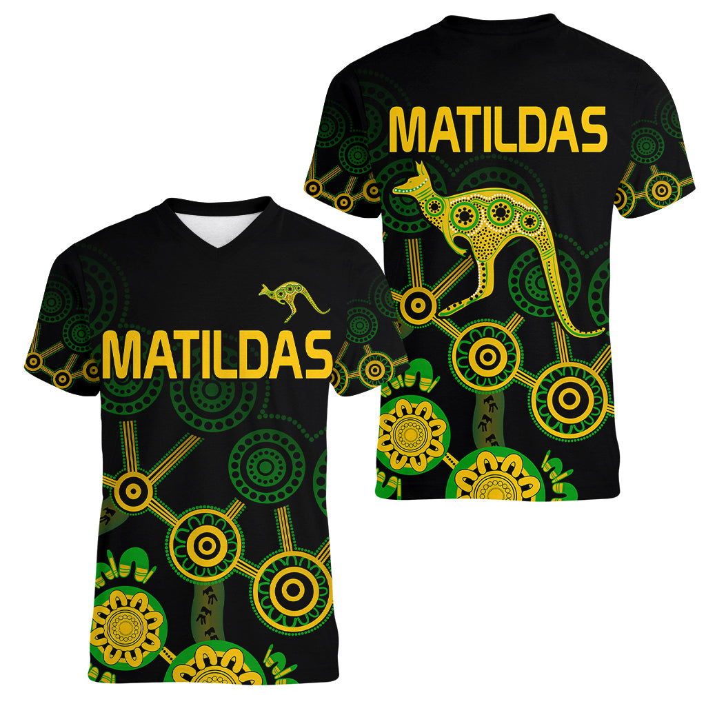 australia-soccer-women-v-neck-t-shirt-matildas-world-cup-with-kangaroo