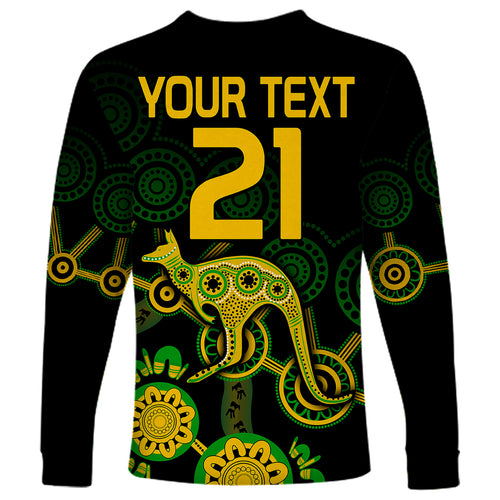 custom-text-and-number-australia-soccer-long-sleeve-shirt-matildas-world-cup-with-kangaroo