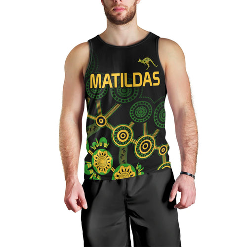 custom-text-and-number-australia-soccer-men-tank-top-matildas-world-cup-with-kangaroo