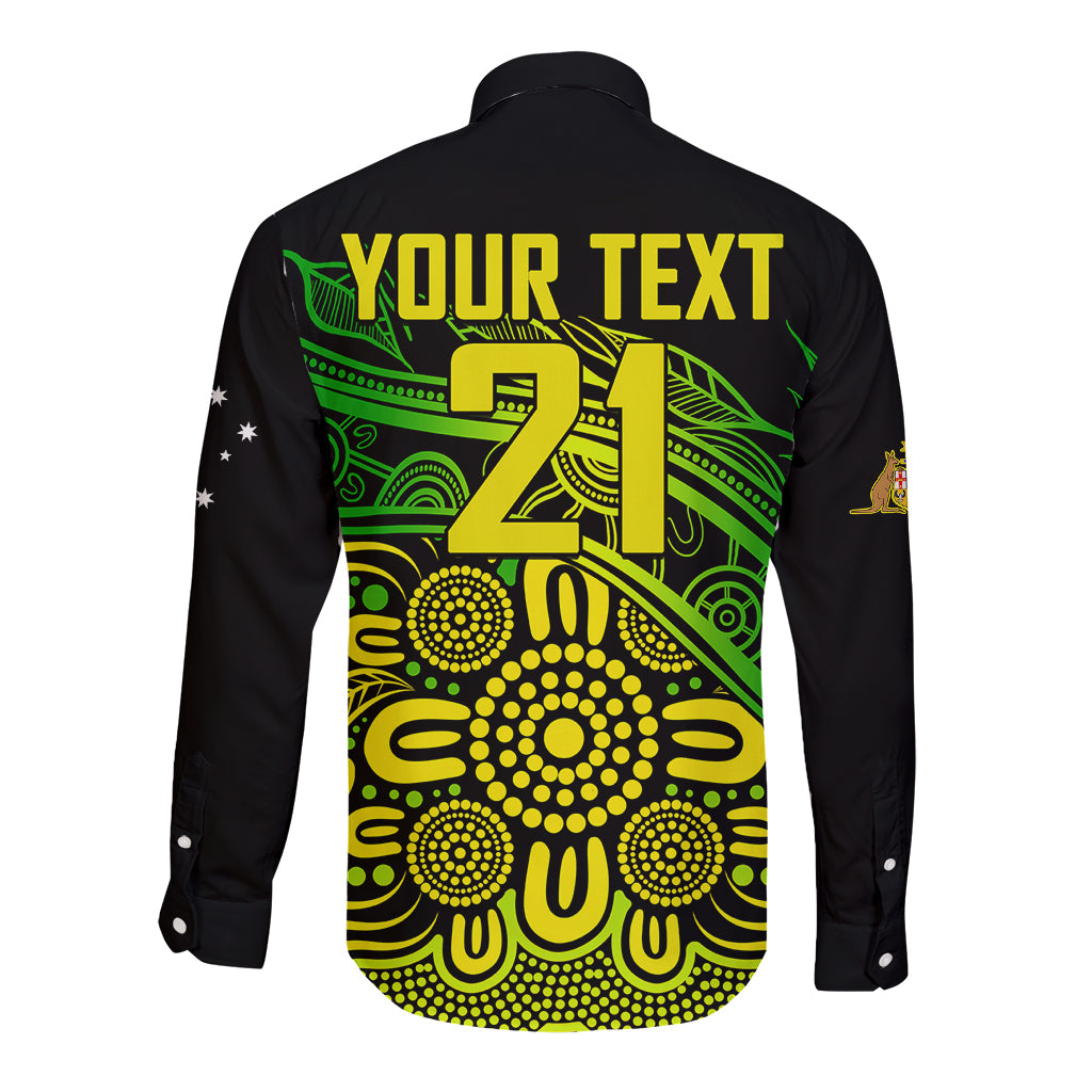 custom-text-and-number-2023-australia-soccer-matildas-long-sleeve-button-shirt