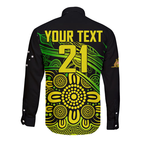 custom-text-and-number-2023-australia-soccer-matildas-long-sleeve-button-shirt