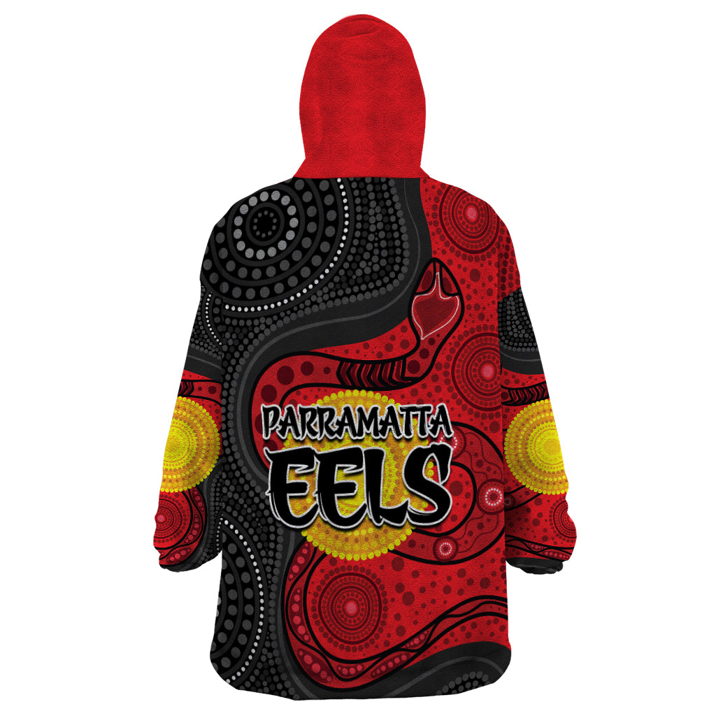 2023-parramatta-eels-wearable-blanket-hoodie-simple-aboriginal
