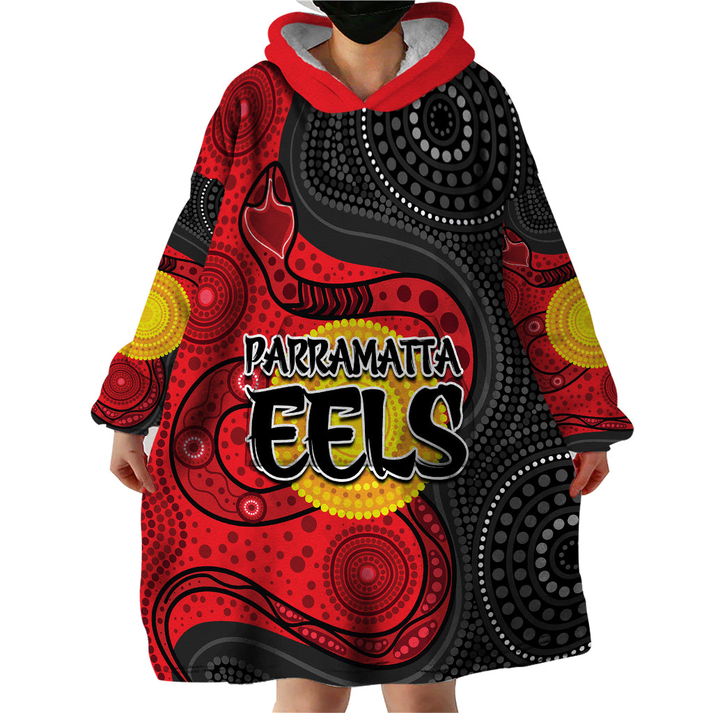 2023-parramatta-eels-wearable-blanket-hoodie-simple-aboriginal