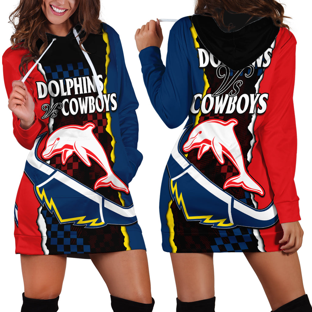 nrl-combine-dolphins-and-cowboys-hoodie-dress