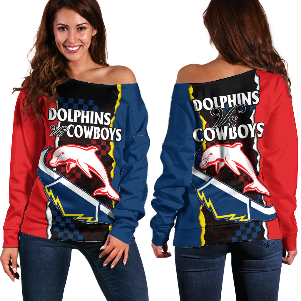 nrl-combine-dolphins-and-cowboys-off-shoulder-sweater