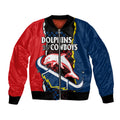custom-text-and-number-nrl-combine-dolphins-and-cowboys-bomber-jacket