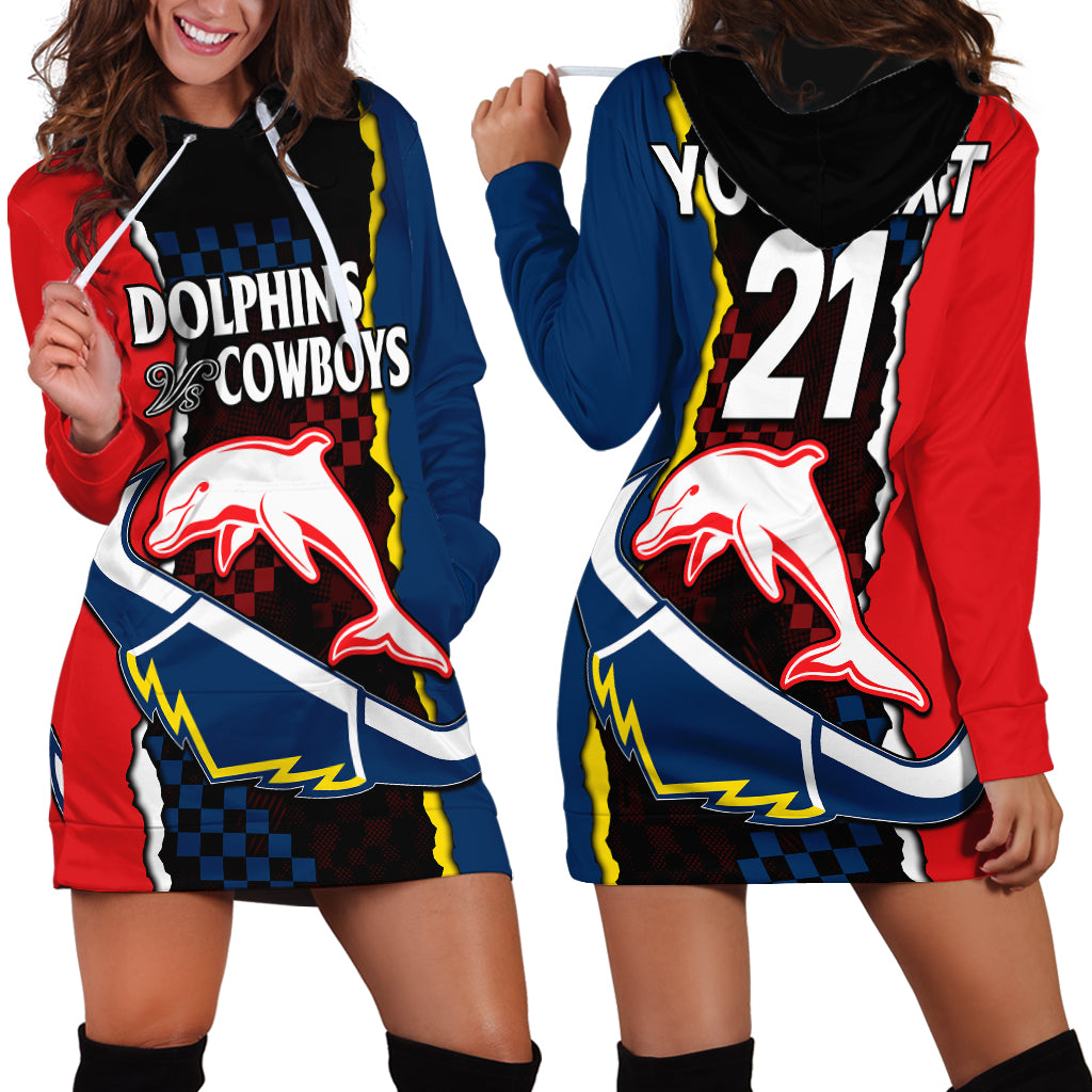 custom-text-and-number-nrl-combine-dolphins-and-cowboys-hoodie-dress