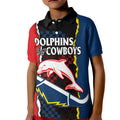 custom-text-and-number-nrl-combine-dolphins-and-cowboys-kid-polo-shirt