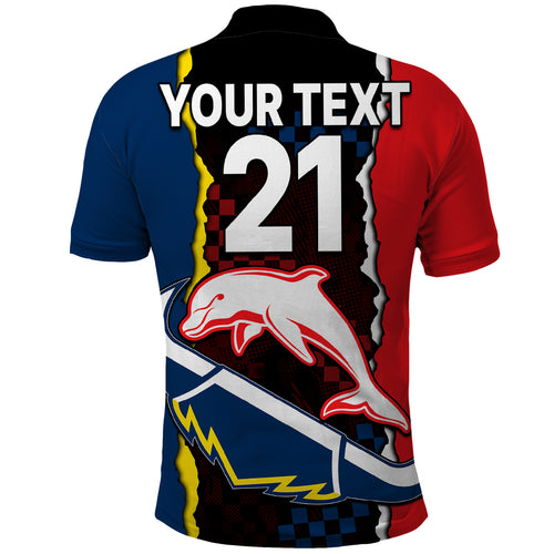 custom-text-and-number-nrl-combine-dolphins-and-cowboys-polo-shirt