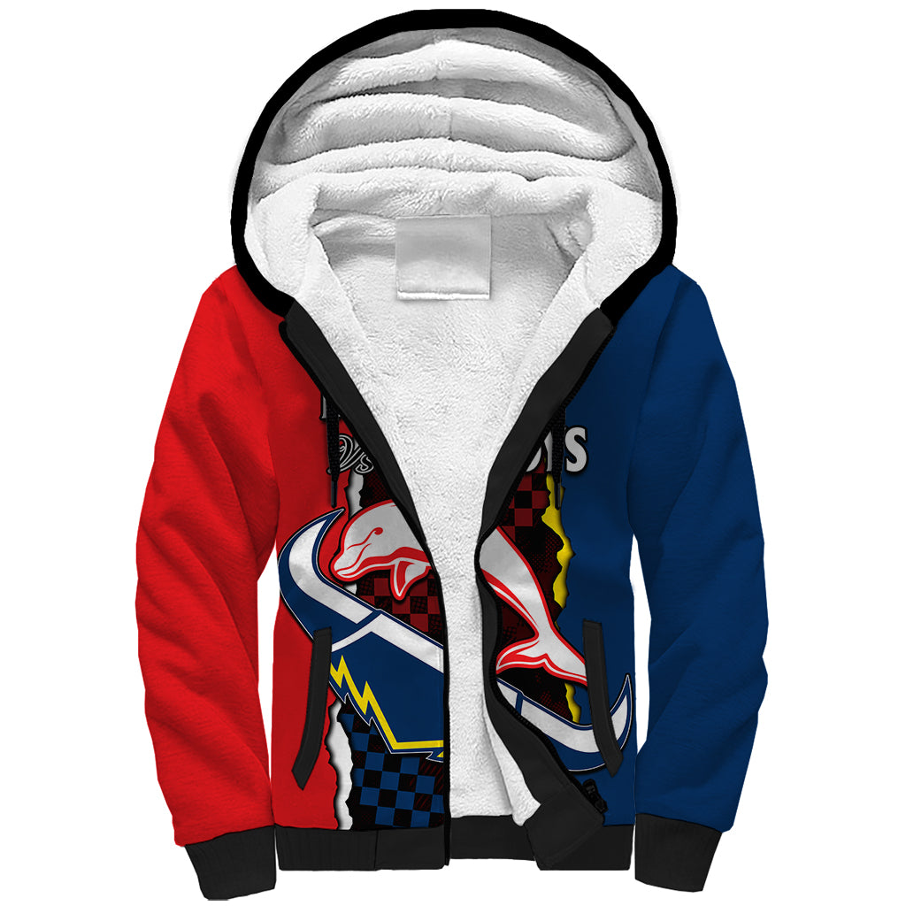 custom-text-and-number-nrl-combine-dolphins-and-cowboys-sherpa-hoodie