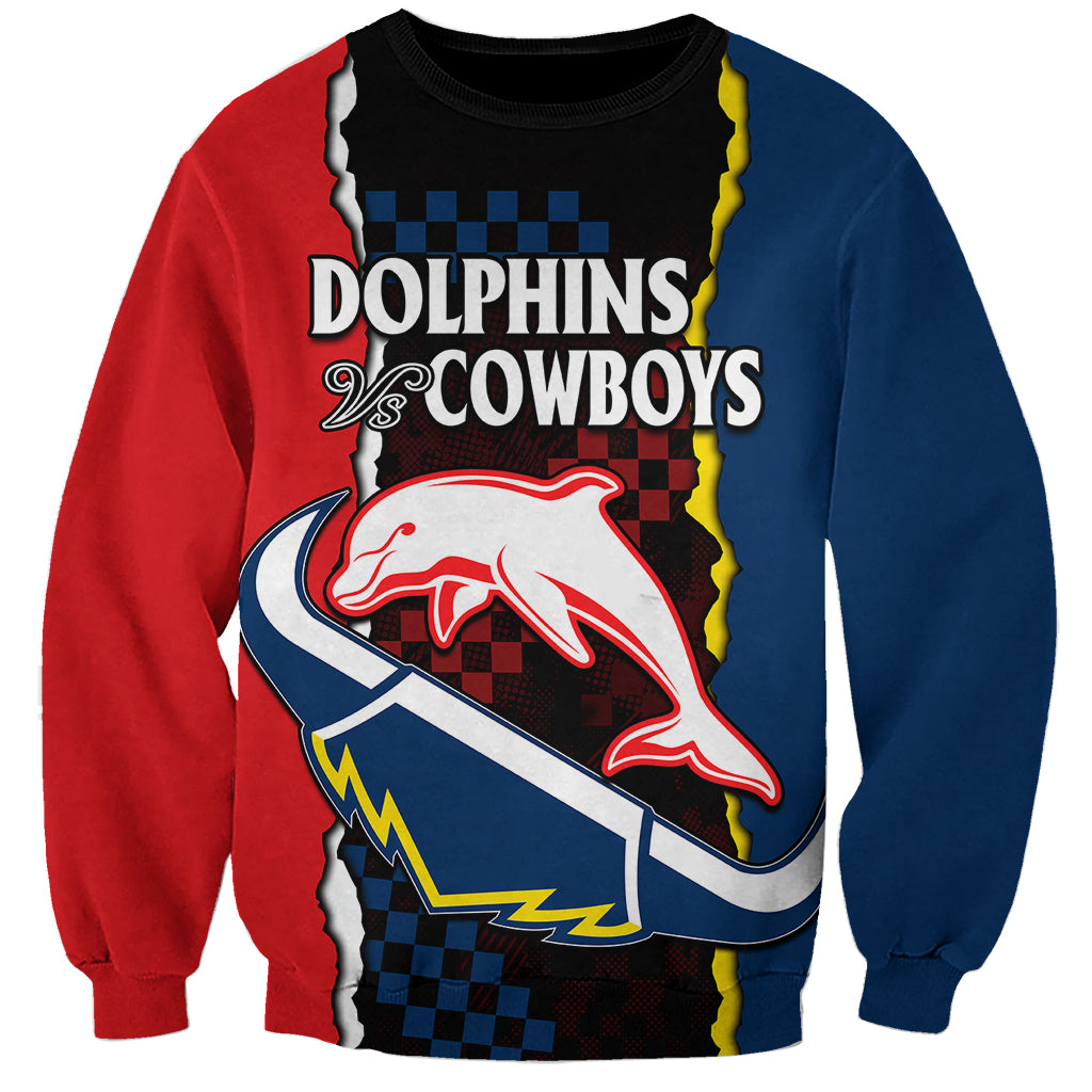 custom-text-and-number-nrl-combine-dolphins-and-cowboys-sweatshirt