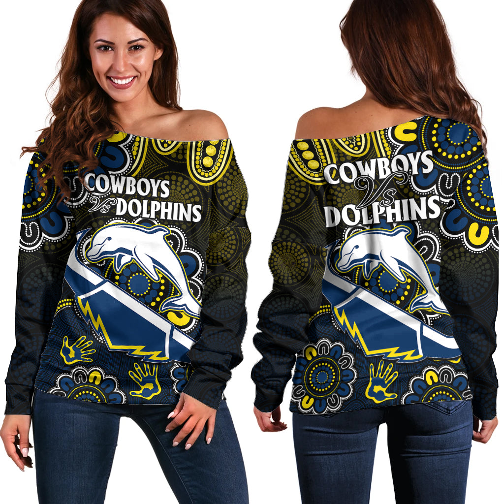 nrl-combine-dolphins-and-cowboys-off-shoulder-sweater-aboriginal