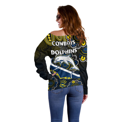 nrl-combine-dolphins-and-cowboys-off-shoulder-sweater-aboriginal