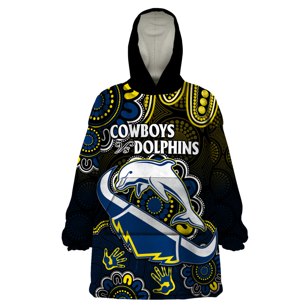 nrl-combine-dolphins-and-cowboys-wearable-blanket-hoodie-aboriginal