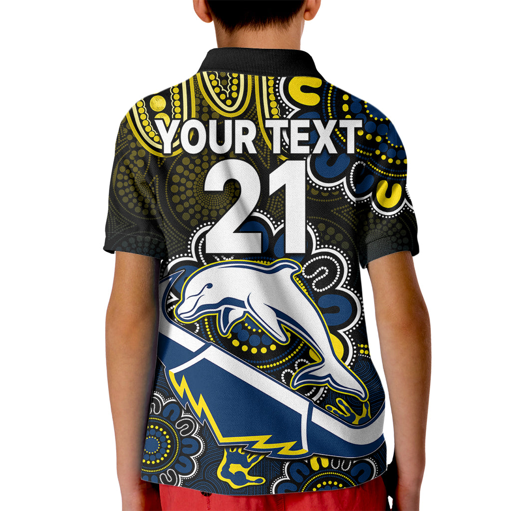 custom-text-and-number-nrl-combine-dolphins-and-cowboys-kid-polo-shirt-aboriginal