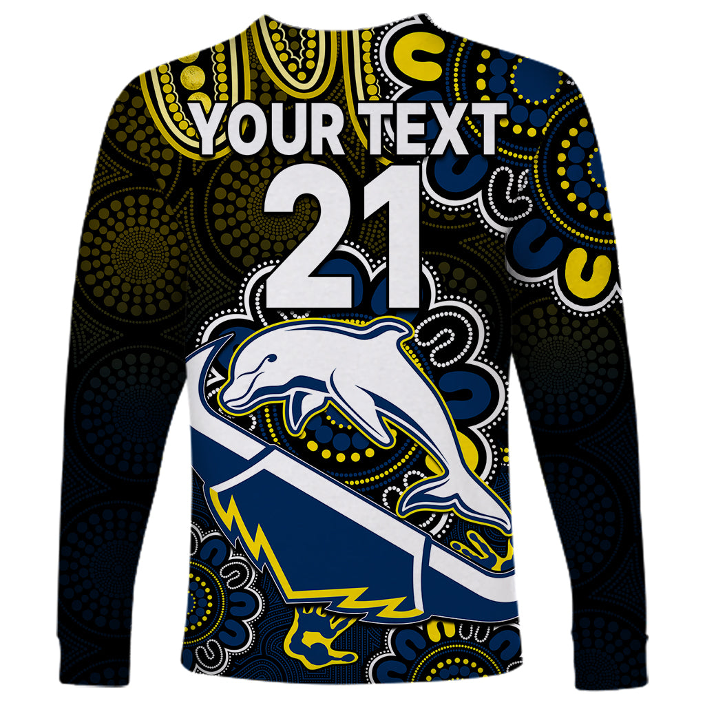 custom-text-and-number-nrl-combine-dolphins-and-cowboys-long-sleeve-shirt-aboriginal