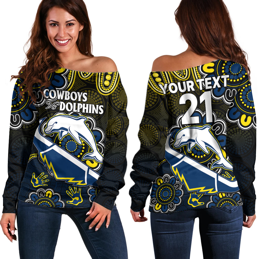 custom-text-and-number-nrl-combine-dolphins-and-cowboys-off-shoulder-sweater-aboriginal
