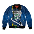 custom-text-and-number-nrl-combine-warriors-and-cowboys-bomber-jacket