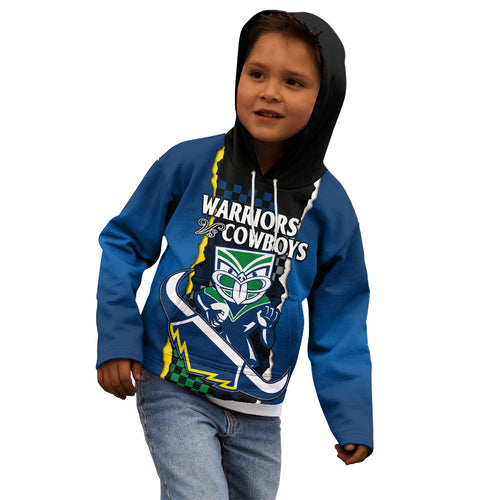 custom-text-and-number-nrl-combine-warriors-and-cowboys-kid-hoodie