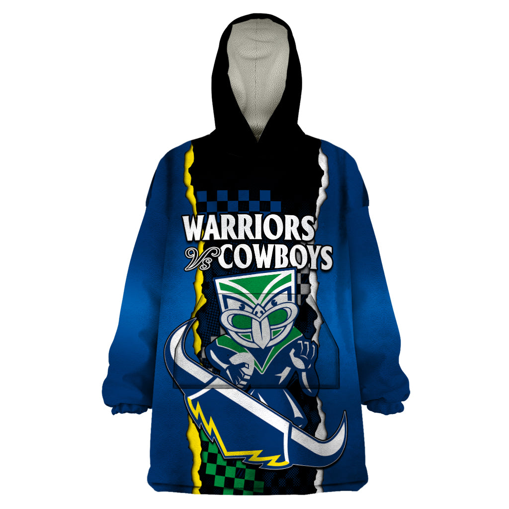 custom-text-and-number-nrl-combine-warriors-and-cowboys-wearable-blanket-hoodie