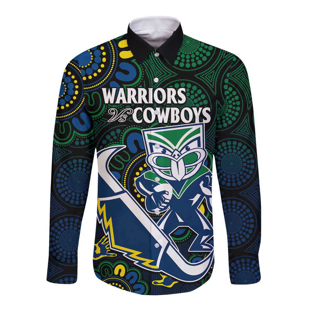 custom-text-and-number-nrl-combine-warriors-and-cowboys-long-sleeve-button-shirt-aboriginal