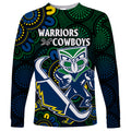 custom-text-and-number-nrl-combine-warriors-and-cowboys-long-sleeve-shirt-aboriginal