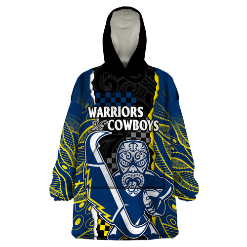nrl-combine-warriors-and-cowboys-wearable-blanket-hoodie-maori-mixed-aboriginal