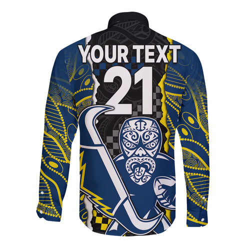 custom-text-and-number-nrl-combine-warriors-and-cowboys-long-sleeve-button-shirt-maori-mixed-aboriginal