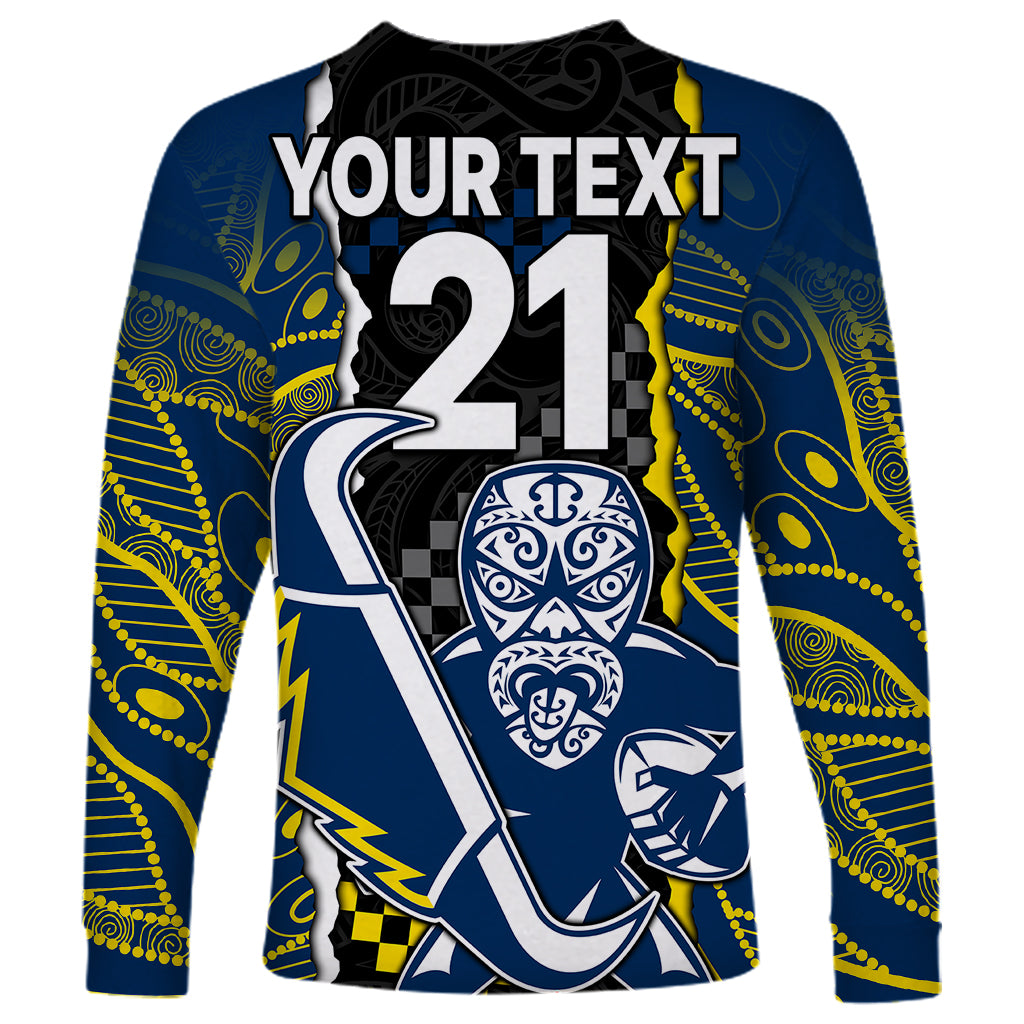 custom-text-and-number-nrl-combine-warriors-and-cowboys-long-sleeve-shirt-maori-mixed-aboriginal