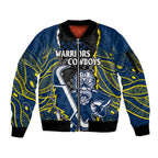 custom-text-and-number-nrl-combine-warriors-and-cowboys-sleeve-zip-bomber-jacket-maori-mixed-aboriginal