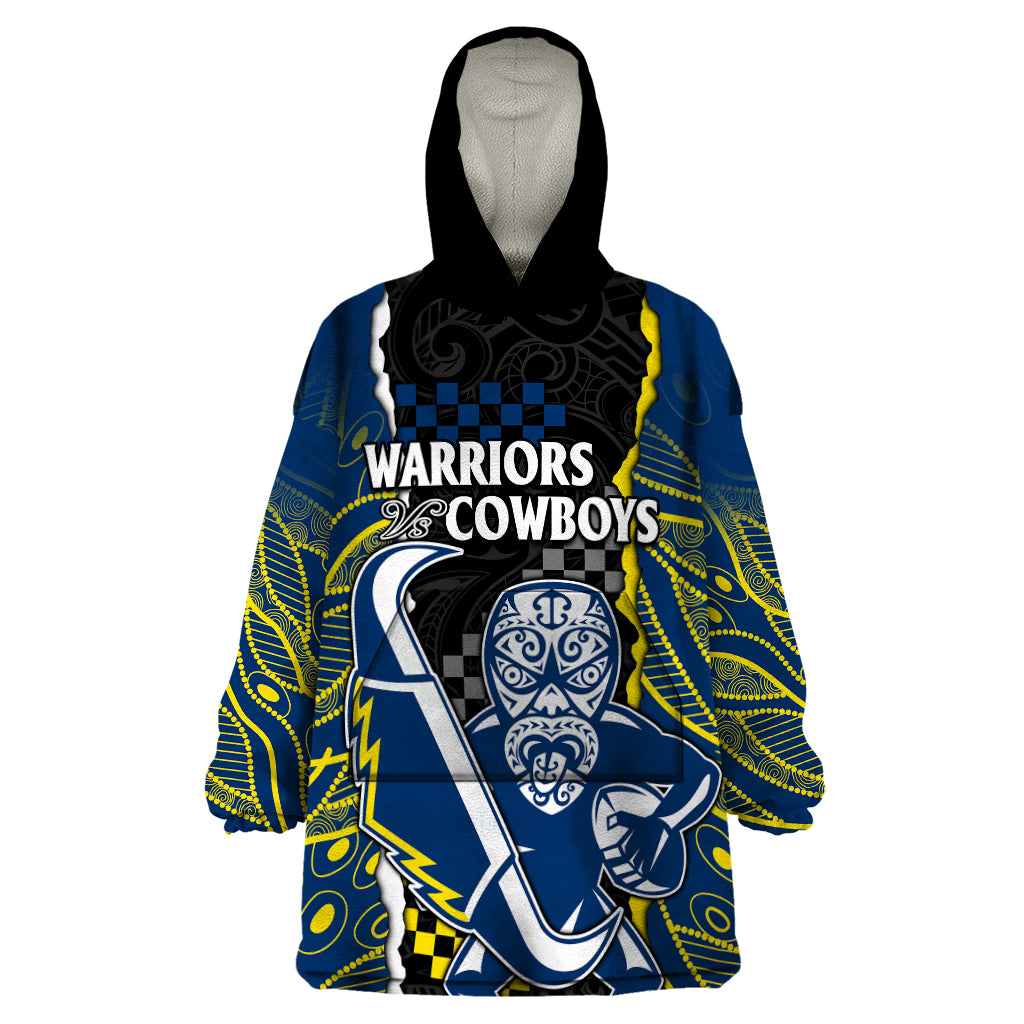 custom-text-and-number-nrl-combine-warriors-and-cowboys-wearable-blanket-hoodie-maori-mixed-aboriginal