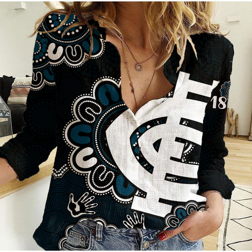 afl-carlton-blues-1864-aboriginal-women-casual-shirt