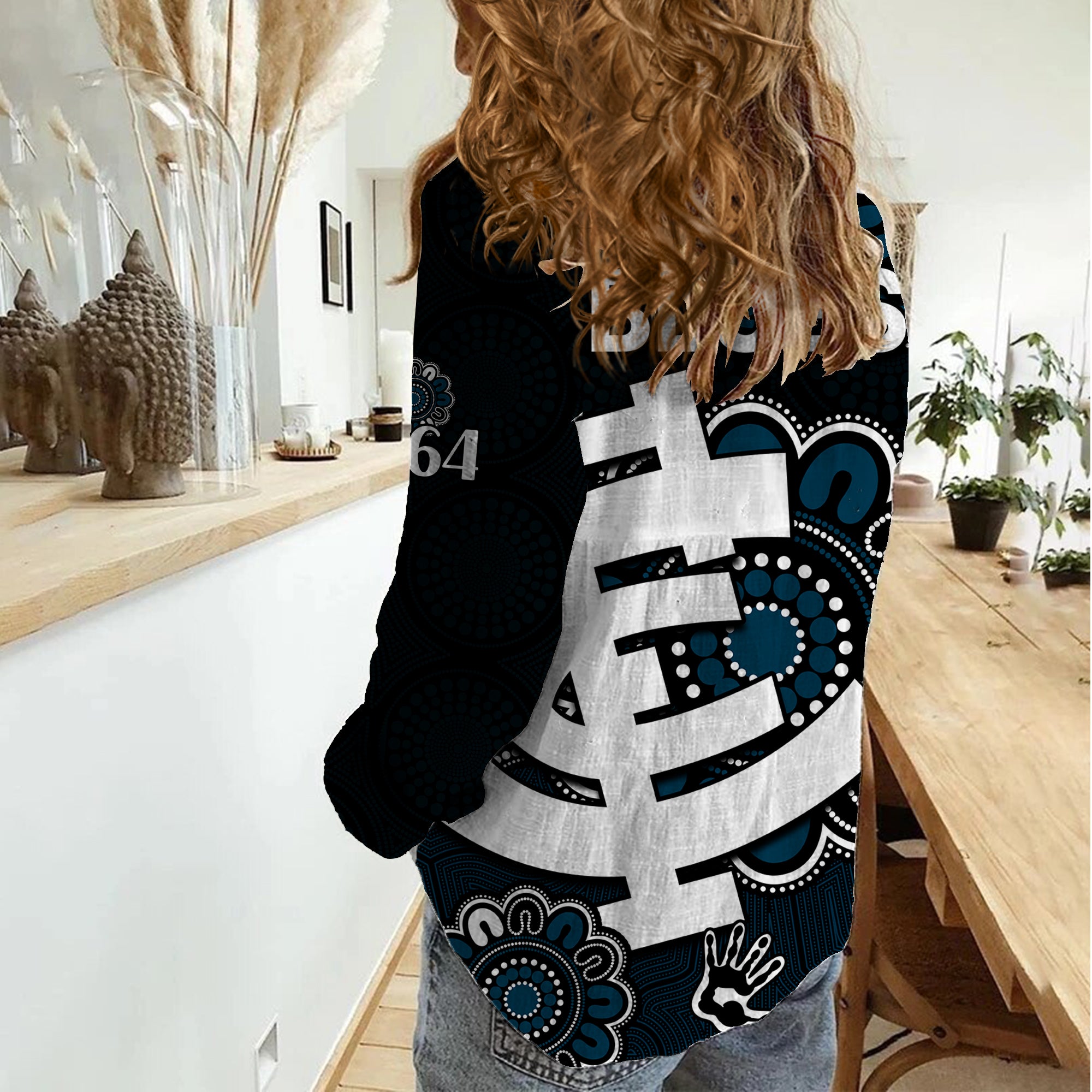 afl-carlton-blues-1864-aboriginal-women-casual-shirt